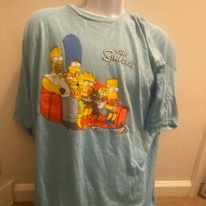 THE SIMPSON'S MEN Lite Blue Short Sleeve (XXL)